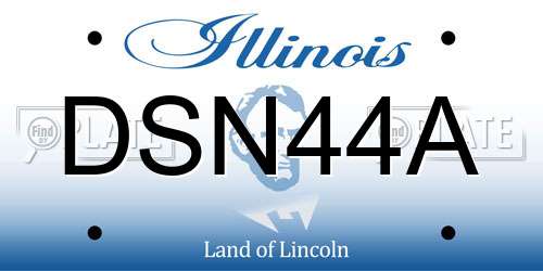 DSN44A Illinois License Plate