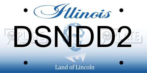 DSNDD2 Illinois License Plate