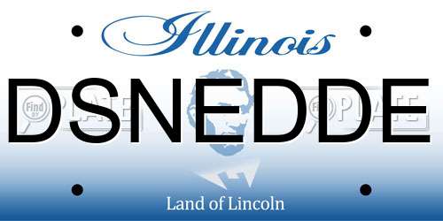 DSNEDDE Illinois License Plate