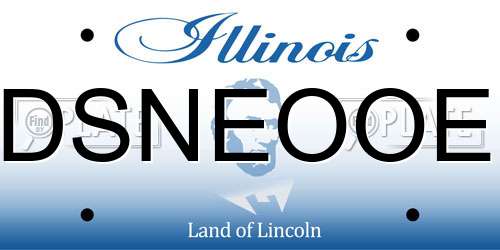 DSNEOOE Illinois License Plate