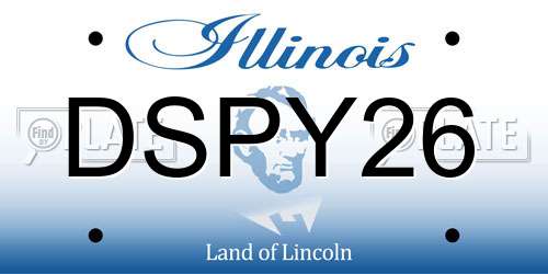 DSPY26 Illinois License Plate