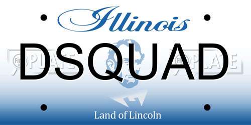 DSQUAD Illinois License Plate