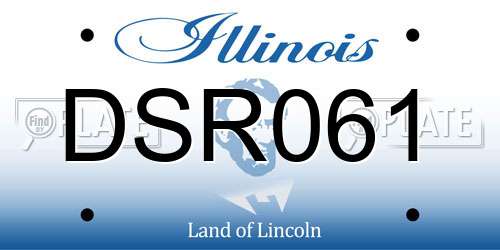 DSR061 Illinois License Plate