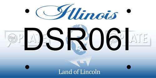 DSR06I Illinois License Plate