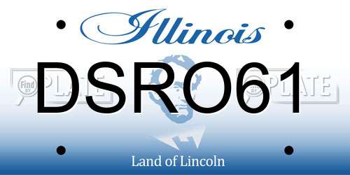 DSRO61 Illinois License Plate
