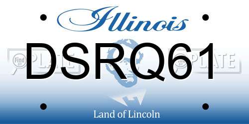 DSRQ61 Illinois License Plate