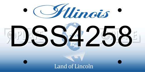 DSS4258 Illinois License Plate
