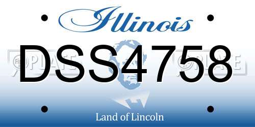 DSS4758 Illinois License Plate
