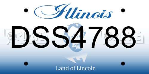 DSS4788 Illinois License Plate
