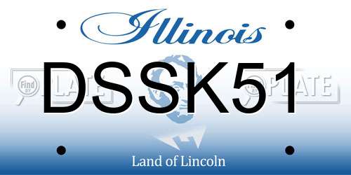 DSSK51 Illinois License Plate