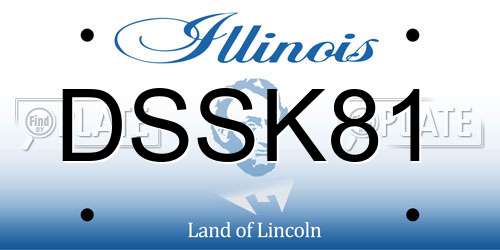 DSSK81 Illinois License Plate