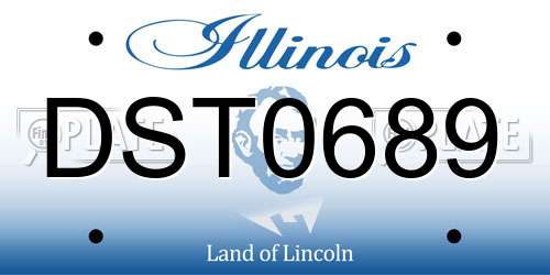 DST0689 Illinois License Plate