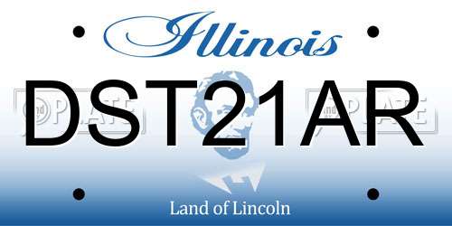 DST21AR Illinois License Plate