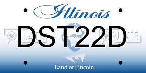 DST22D Illinois License Plate