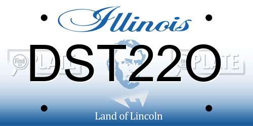 DST22O Illinois License Plate