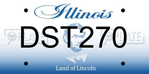 DST270 Illinois License Plate