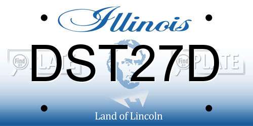 DST27D Illinois License Plate
