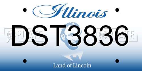 DST3836 Illinois License Plate