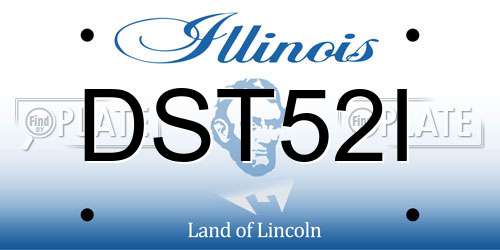 DST52I Illinois License Plate