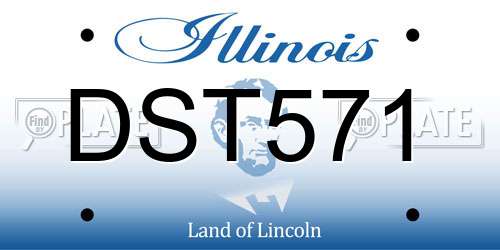 DST571 Illinois License Plate