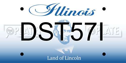 DST57I Illinois License Plate