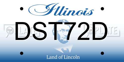 DST72D Illinois License Plate