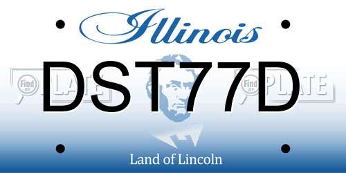DST77D Illinois License Plate