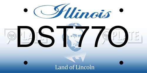 DST77O Illinois License Plate