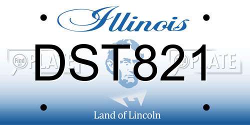 DST821 Illinois License Plate