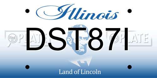 DST87I Illinois License Plate