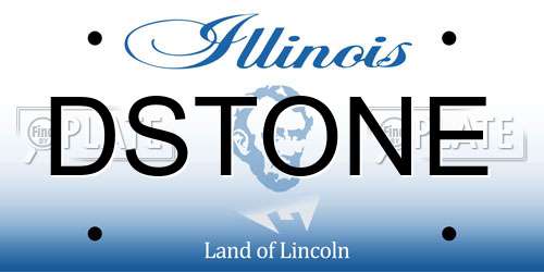 DSTONE Illinois License Plate