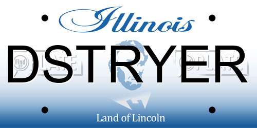 DSTRYER Illinois License Plate