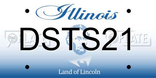 DSTS21 Illinois License Plate