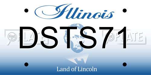 DSTS71 Illinois License Plate