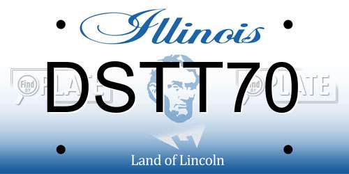DSTT70 Illinois License Plate