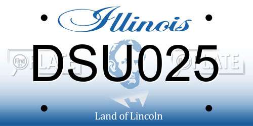 DSU025 Illinois License Plate