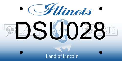 DSU028 Illinois License Plate