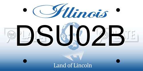 DSU02B Illinois License Plate