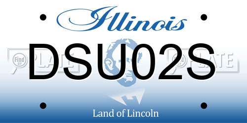 DSU02S Illinois License Plate