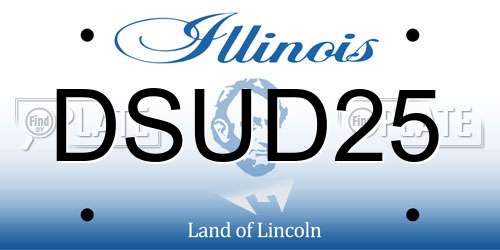 DSUD25 Illinois License Plate