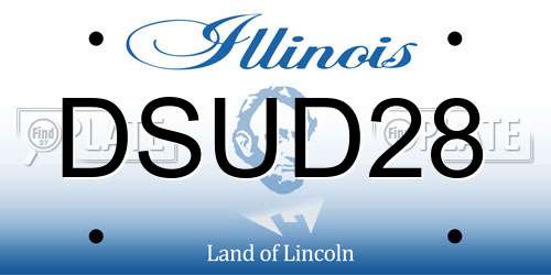 DSUD28 Illinois License Plate