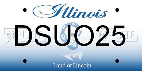 DSUO25 Illinois License Plate