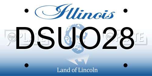 DSUO28 Illinois License Plate