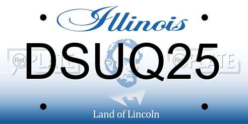 DSUQ25 Illinois License Plate