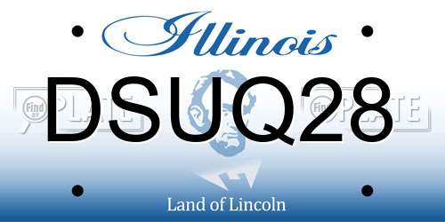 DSUQ28 Illinois License Plate