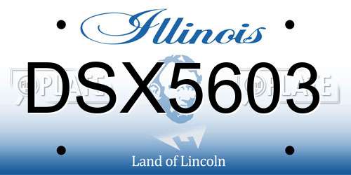 DSX5603 Illinois License Plate