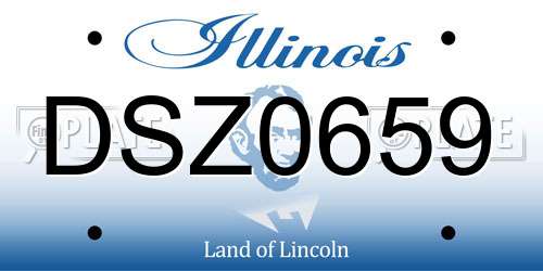 DSZ0659 Illinois License Plate