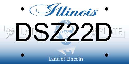 DSZ22D Illinois License Plate