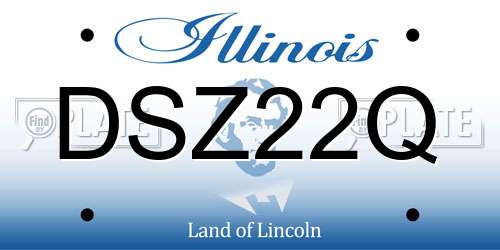 DSZ22Q Illinois License Plate