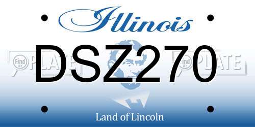 DSZ270 Illinois License Plate
